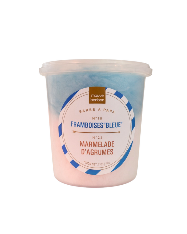 MAUVE BONBON BARBE À PAPA - FRAMBOISES BLEUE/MARMELADE D'AGRUMES - 20 gr