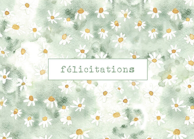 STÉPHANIE RENIÈRE CARTE DE SOUHAITS - MARGUERITE 03