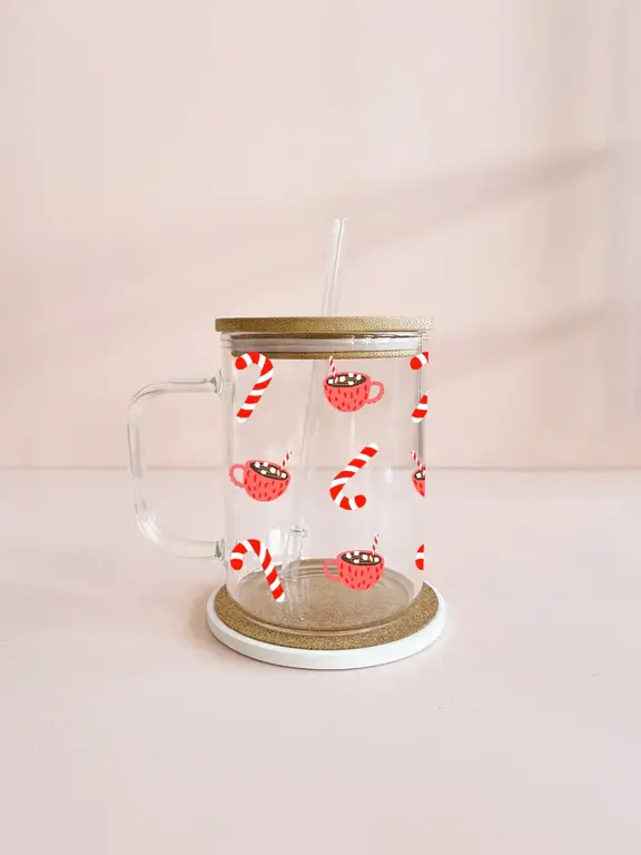 MÖMY MÖMY - TASSE EN VERRE BOHO 17 OZ - CHOCOLAT CHAUD