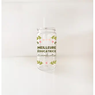 MÖMY MÖMY - VERRE 16 OZ PLASTIQUE - MEILLEURE ÉDUCATRICE DU MONDE ENTIER