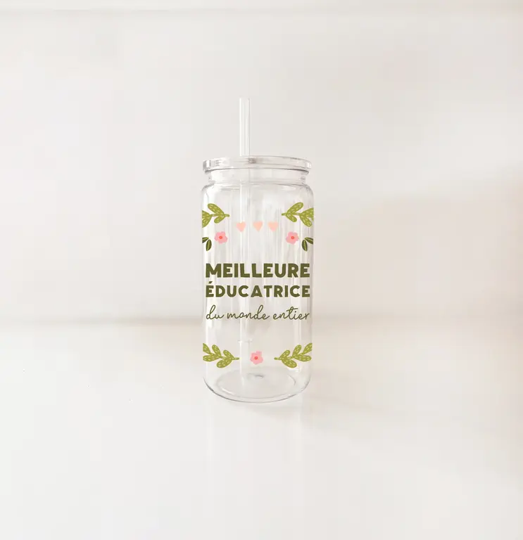 MÖMY MÖMY - VERRE 16 OZ PLASTIQUE - MEILLEURE ÉDUCATRICE DU MONDE ENTIER