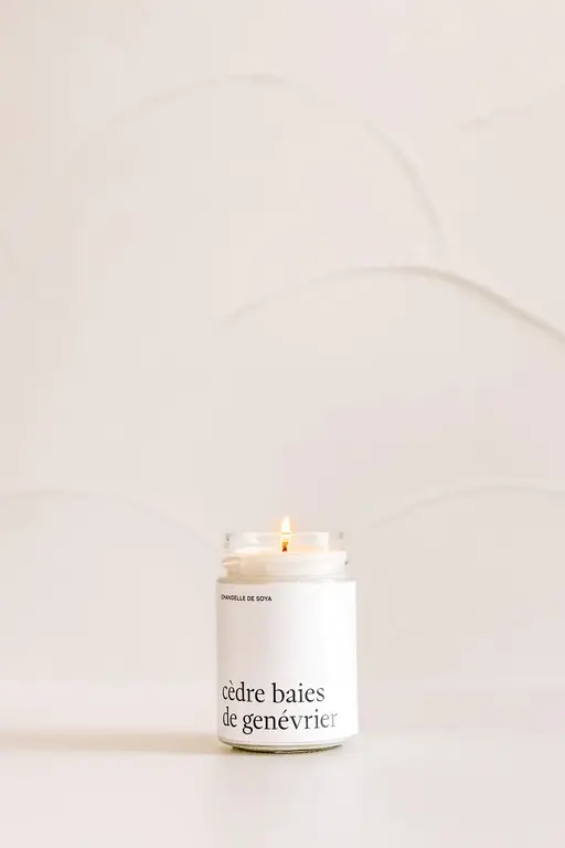 MARÉE CHANDELLE CHANDELLE DE SOYA - CÈDRE BAIES DE GENÉVRIER