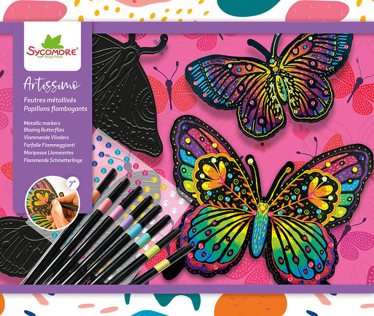 SYCOMORE SYCOMORE - ARTISSIMO - FEUTRES MÉTALISÉE - PAPILLONS FLAMBOYANTS