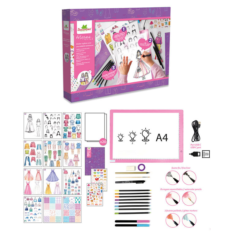 SYCOMORE ARTISSIMO - ATELIER STYLISME AVEC TABLETTE LUMINEUSE DEL