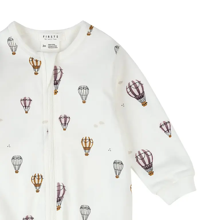 PETIT LEM PYJAMA À PATTES MONTGOLFIÈRE - BLANC