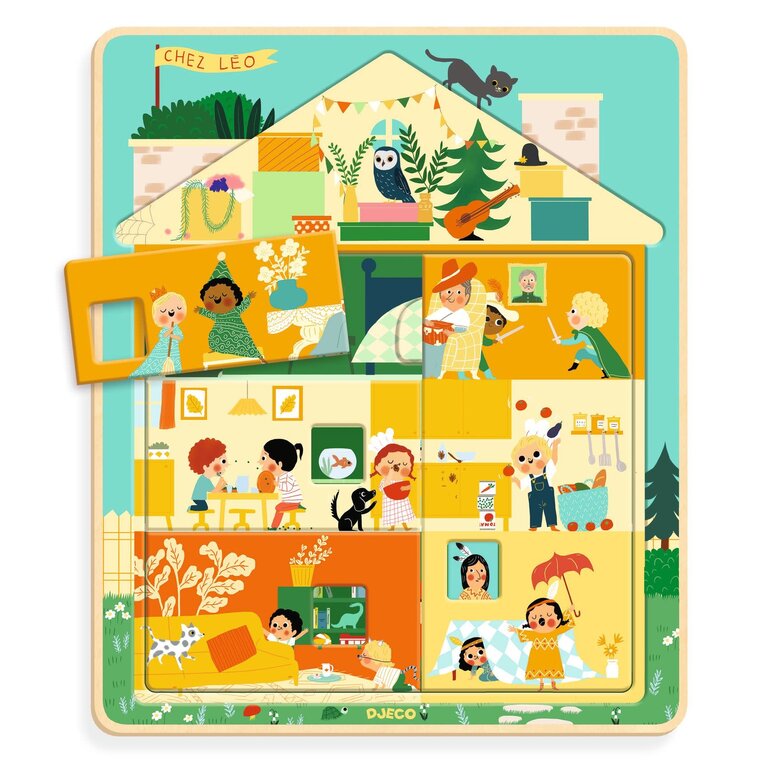 DJECO PUZZLE 3 NIVEAUX (12 PCS) - CHEZ LEO