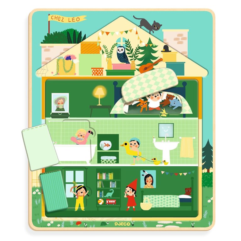 DJECO PUZZLE 3 NIVEAUX (12 PCS) - CHEZ LEO
