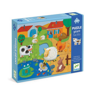 DJECO PUZZLE GÉANT - TACTILOFERME (12+8 PCS)