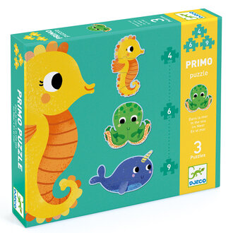 DJECO PRIMO PUZZLE - DANS LA MER (4,6,9 PCS)