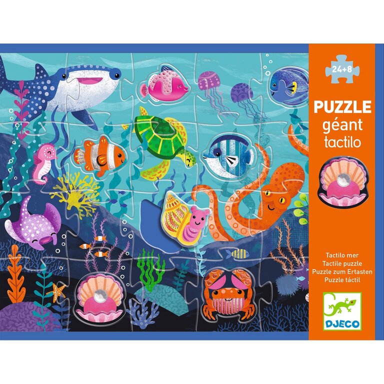 DJECO PUZZLE GÉANT - TACTILOMER (24+8 PCS)