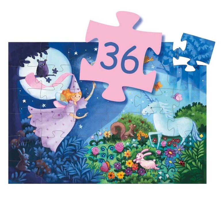 DJECO PUZZLE SILHOUETTE - FÉE  36 PCS