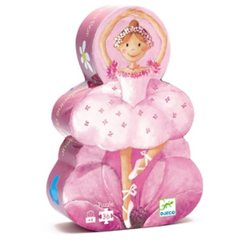 DJECO DJECO - PUZZLE SILHOUETTE -  BALLERINE 36 PCS