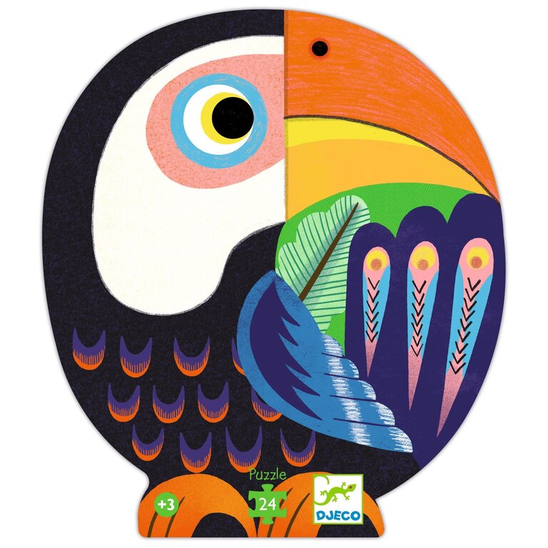 DJECO PUZZLE SILHOUETTE - COCO LE TOUCAN 24 PCS