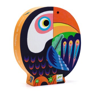 DJECO PUZZLE SILHOUETTE - COCO LE TOUCAN 24 PCS