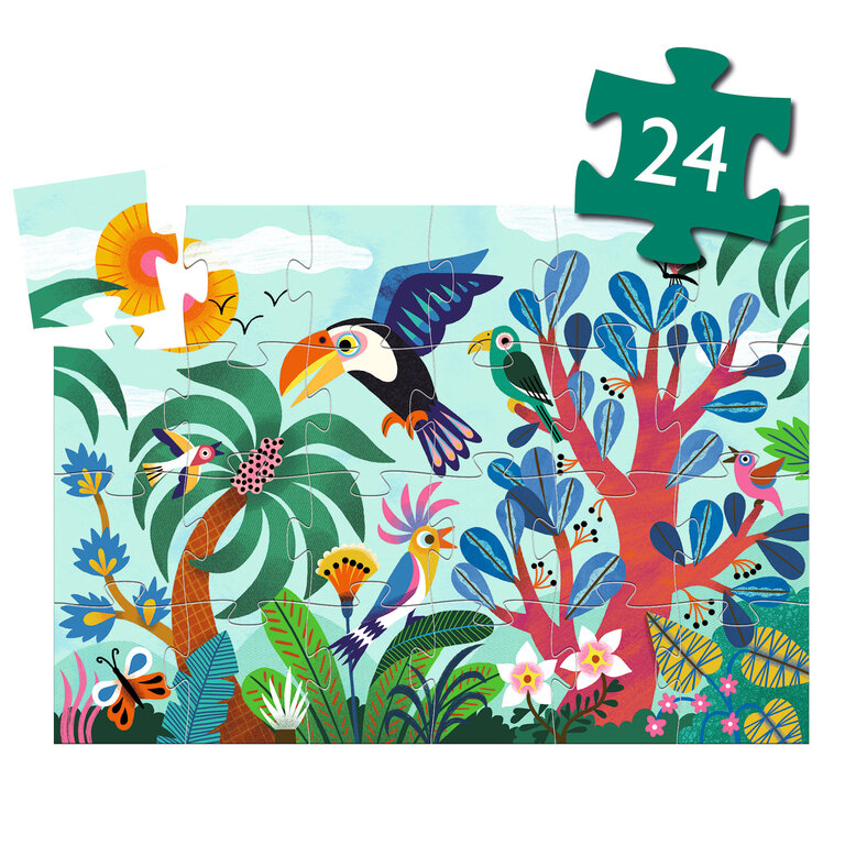 DJECO DJECO - PUZZLE SILHOUETTE - COCO LE TOUCAN 24 PCS