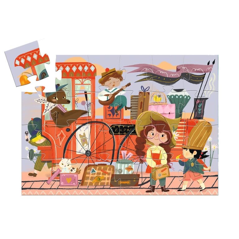 DJECO PUZZLE SILHOUETTE - LE VOYAGE DE MIA 36 PCS