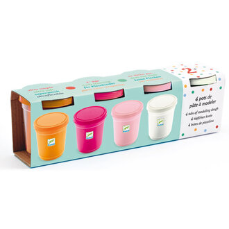 DJECO PÂTE À MODELER - 4 POTS - SWEET