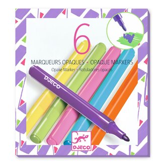 DJECO 6 OPAQUE MARKERS - 80S