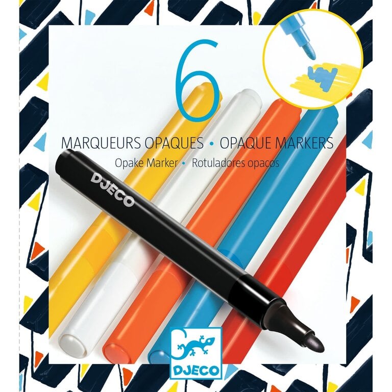 DJECO 6 OPAQUE MARKERS - STREET ART