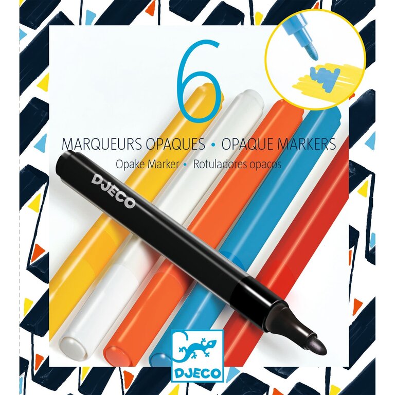 DJECO 6 MARQUEURS OPAQUES - STREET ART