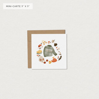 MIMOSA DESIGN MINI GREETING CARD - AUTUMN SWEETNESS