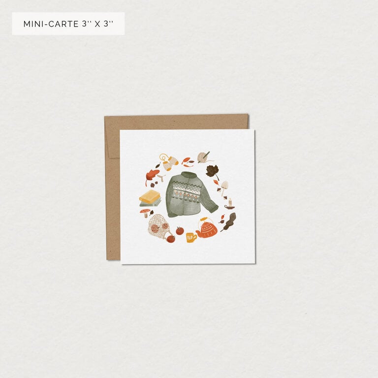 MIMOSA DESIGN MINI GREETING CARD - AUTUMN SWEETNESS