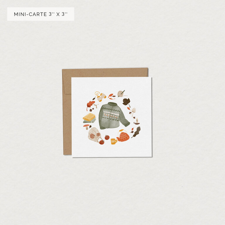 MIMOSA DESIGN MINI CARTE DE SOUHAITS - DOUCEUR AUTOMNALE
