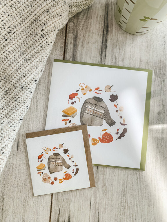 MIMOSA DESIGN MINI CARTE DE SOUHAITS - DOUCEUR AUTOMNALE