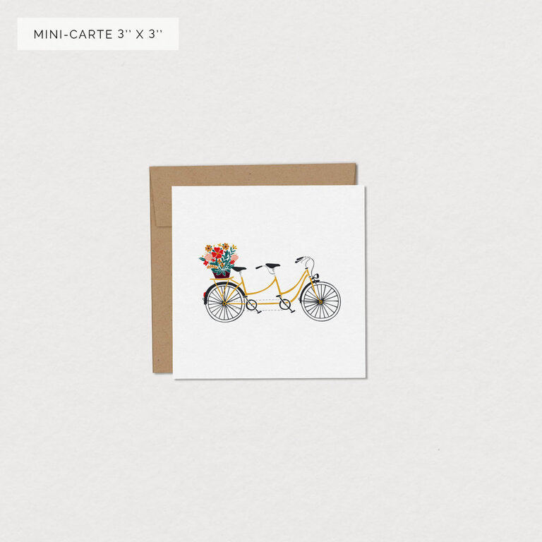 MIMOSA DESIGN MINI CARTE DE SOUHAITS - AMOUR TANDEM