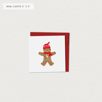MIMOSA DESIGN MINI CARTE DE SOUHAITS - BONHOMMES PAIN D'ÉPICES