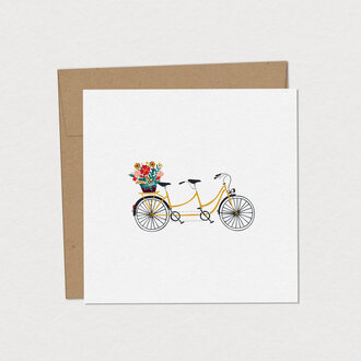 MIMOSA DESIGN GREETING CARD - LOVE TANDEM