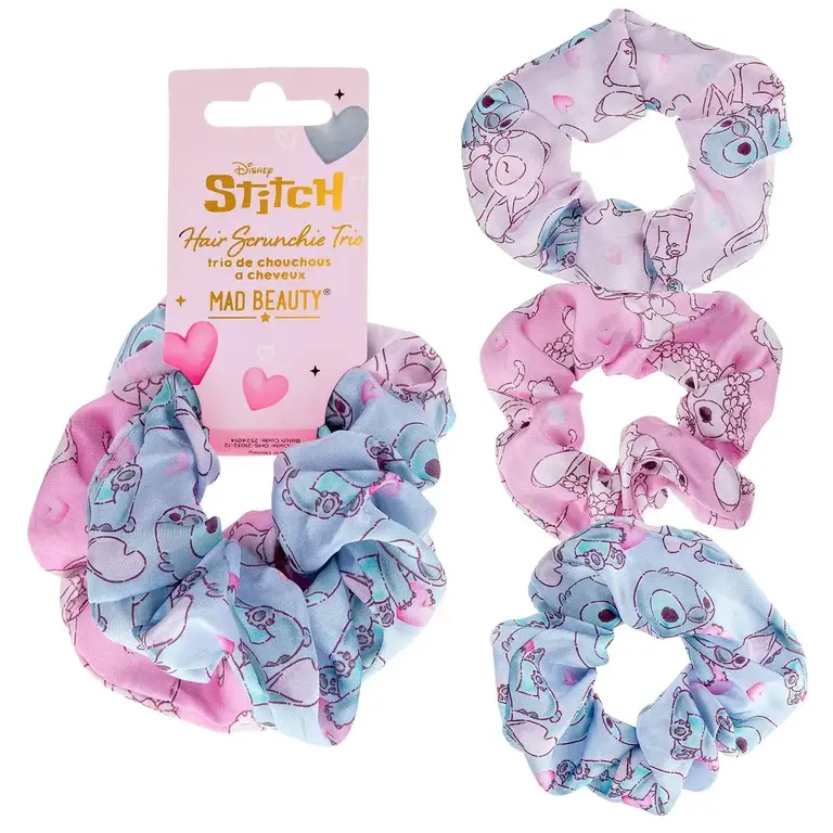 MAD BEAUTY SCRUNCHIE TRIO - I HEART STITCH