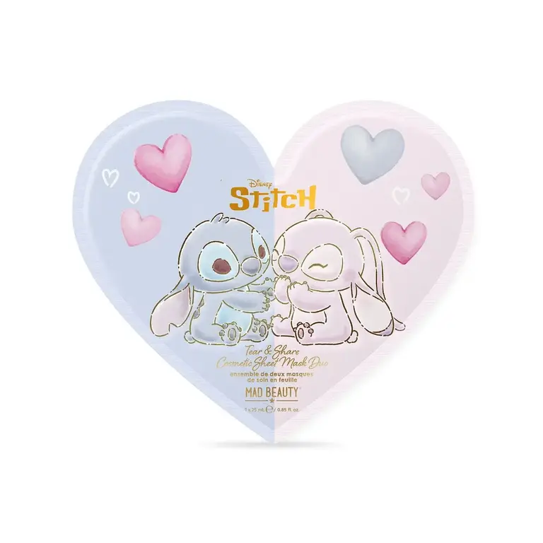 MAD BEAUTY DUO DE MASQUES EN FEUILLE POUR LE VISAGE - I HEART STITCH