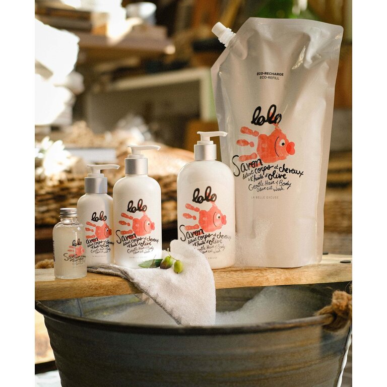 LOLO & MOI SAVON DÉLICAT CORPS ET CHEVEUX À L'HUILE D'OLIVE