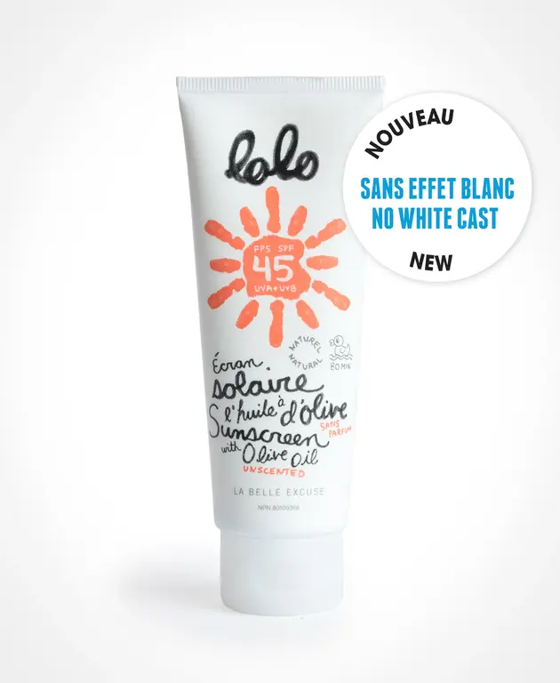 LOLO & MOI ÉCRAN SOLAIRE NON-PARFUMÉ À L'HUILE D'OLIVE - 75G