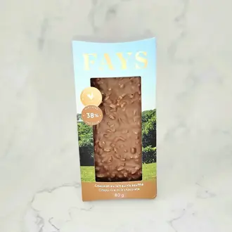 FAYS TERROIR CHOCOLATÉ TABLETTE DE CHOCOLAT AU LAIT ET RIZ SOUFFLÉ