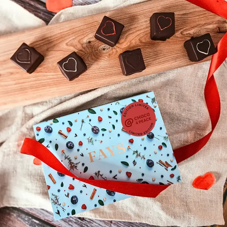 FAYS TERROIR CHOCOLATÉ BOÎTE DE 6 CHOCOLATS FINS - ÉDITION LIMITÉE