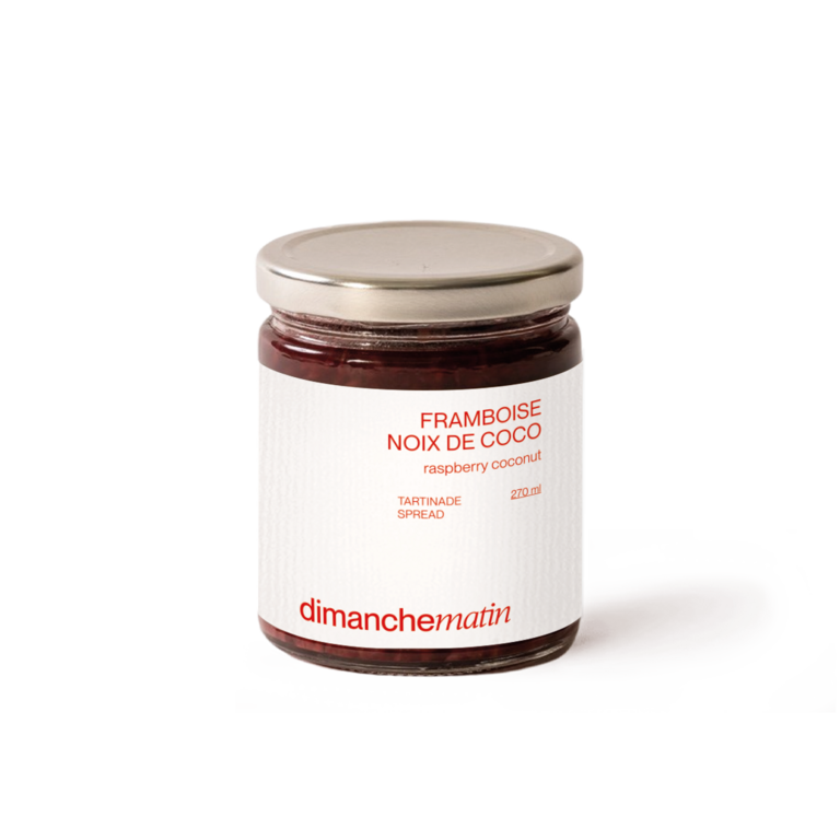DIMANCHE MATIN TARTINADE - FRAMBOISE & NOIX DE COCO