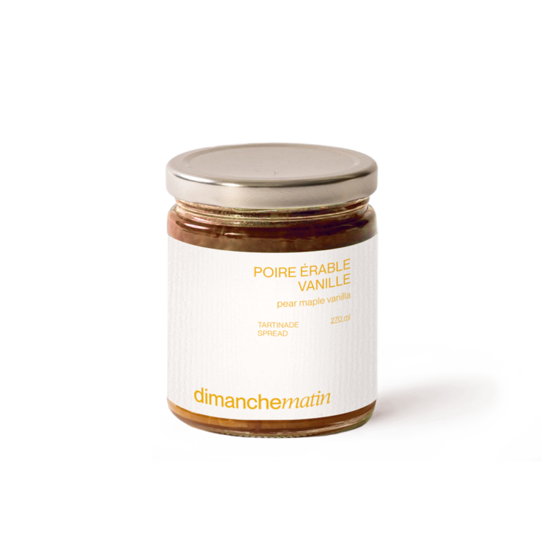 DIMANCHE MATIN TARTINADE - POIRE, ÉRABLE & VANILLE