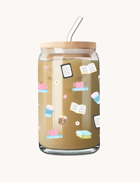 ALAROCQUE DESIGN VERRE  16 OZ - LIVRES, CAFÉS & LISEUSES