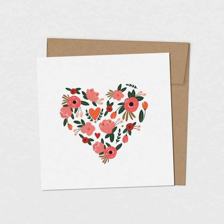 MIMOSA DESIGN CARTE DE SOUHAITS - PÉTALES DE COEUR