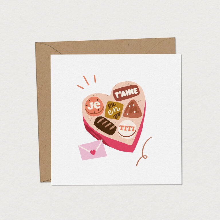 MIMOSA DESIGN GREETING CARD - LOVE BOX