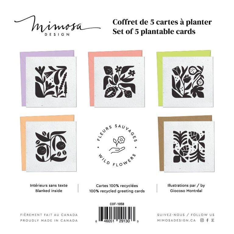MIMOSA DESIGN PLANTABLE GREETING CARD - MELLOW YELLOW