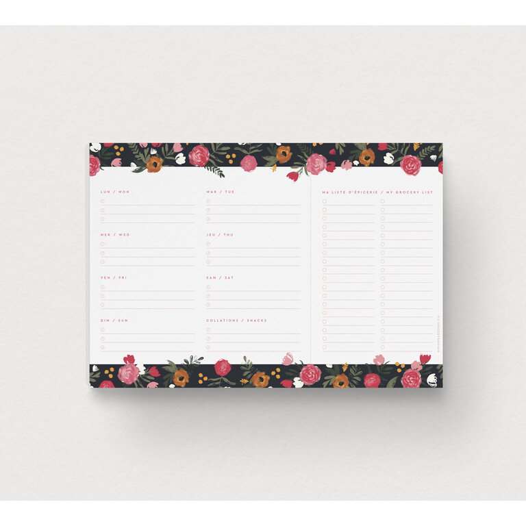 MIMOSA DESIGN PLANIFICATEUR DE REPAS -  ROMANCE