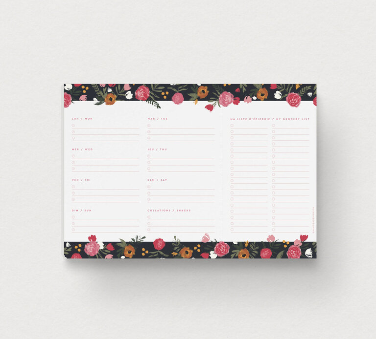 MIMOSA DESIGN PLANIFICATEUR DE REPAS -  ROMANCE