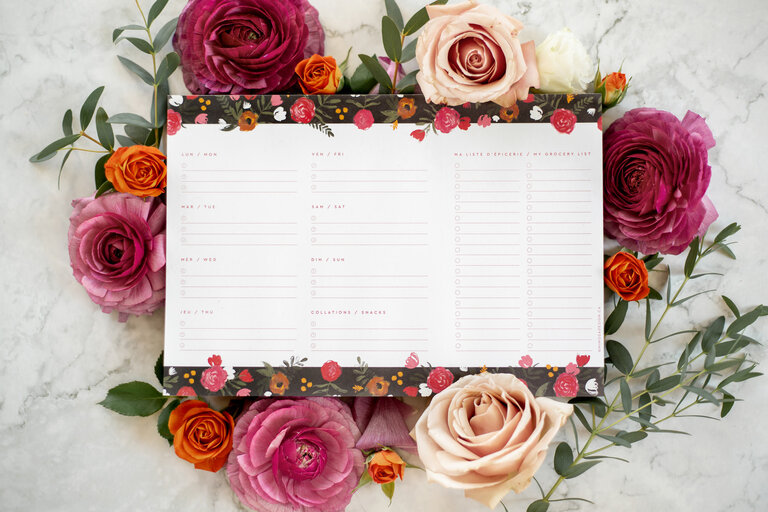 MIMOSA DESIGN PLANIFICATEUR DE REPAS -  ROMANCE