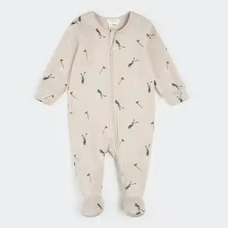 PETIT LEM PYJAMA À PATTES CÔTELÉ À IMPRIMÉ CADETS DE GOLF - SABLE