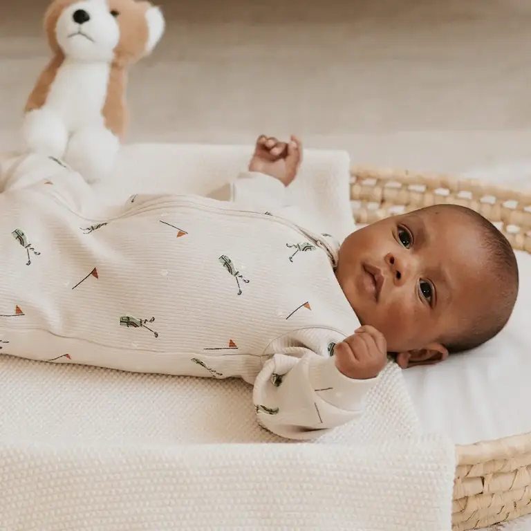 PETIT LEM PYJAMA À PATTES CÔTELÉ À IMPRIMÉ CADETS DE GOLF - SABLE