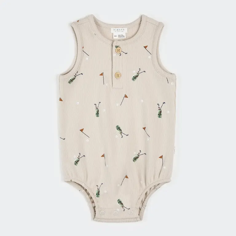 PETIT LEM BARBOTEUSE À IMPRIMÉ DE CADET DE GOLF - SABLE