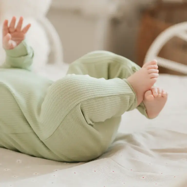 PETIT LEM PYJAMA EN MODAL CÔTELÉ - VERT FOUGÈRE